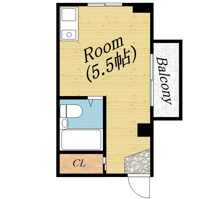 サンライズ中宮(ワンルーム/5階)の間取り写真