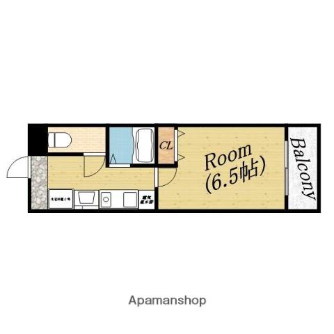 ラボ城北(ワンルーム/3階)の間取り写真