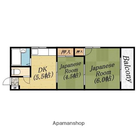 メゾン和光(2DK/4階)の間取り写真