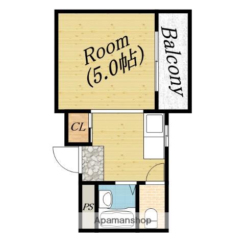 メゾン和光(1K/2階)の間取り写真