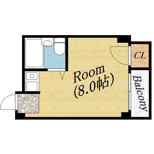 フェリーチェ千林(ワンルーム/4階)の間取り写真