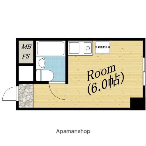 エムロード中宮(ワンルーム/2階)の間取り写真