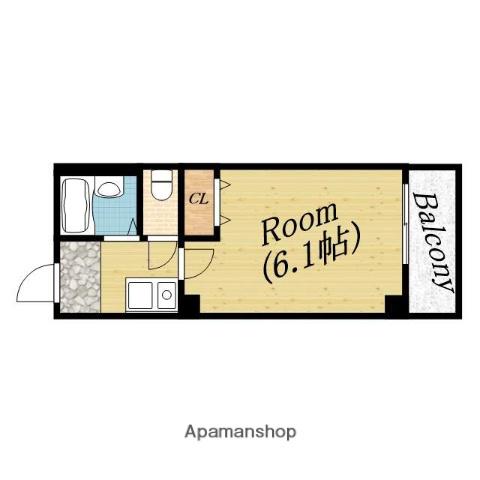 メゾンコライユ(1K/3階)の間取り写真