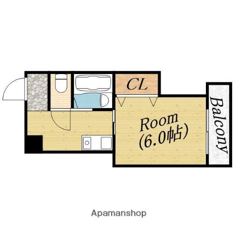 ハイツ雅1号館(1K/3階)の間取り写真