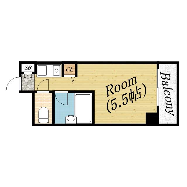 アルピーヌ旭(1K/5階)の間取り写真