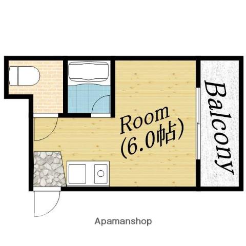 アーバンフラット長谷川(1K/1階)の間取り写真