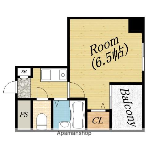 千林ロイヤルハイツ(1K/8階)の間取り写真