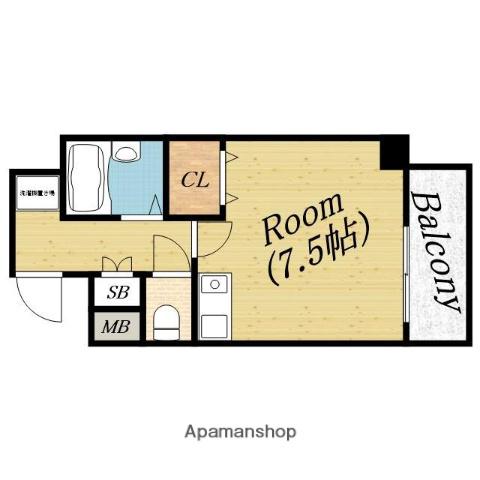 DS大宮(1K/8階)の間取り写真