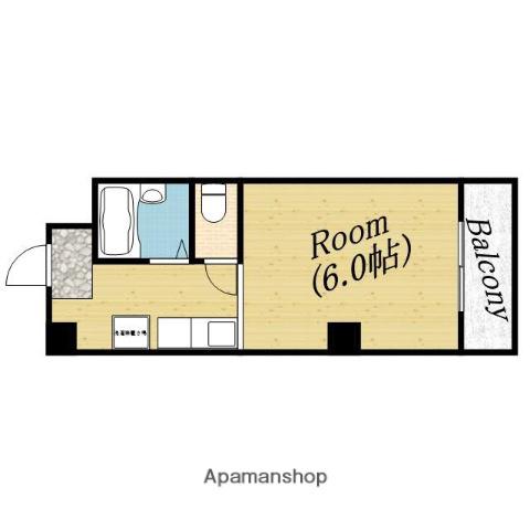 リバーランドビル(1K/3階)の間取り写真