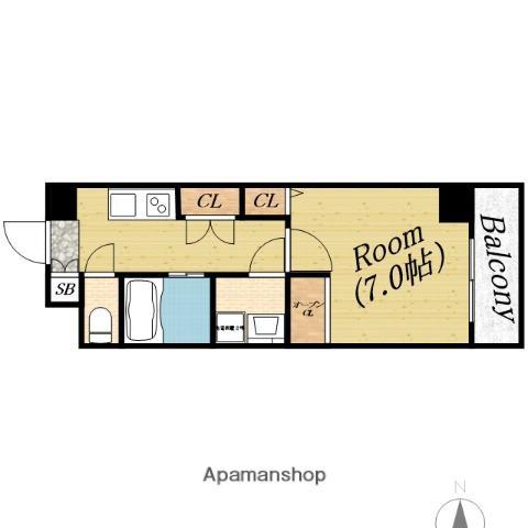 サンヴィラ千林(1K/3階)の間取り写真