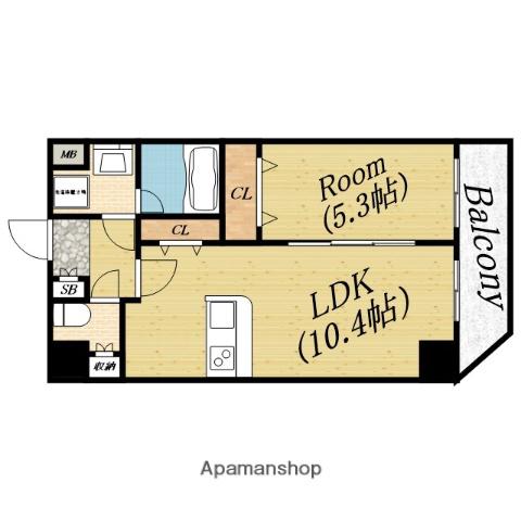 SK RESIDENCES 城北(1LDK/2階)の間取り写真