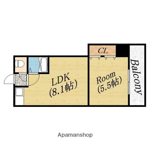 第一山一ビル(1K/2階)の間取り写真