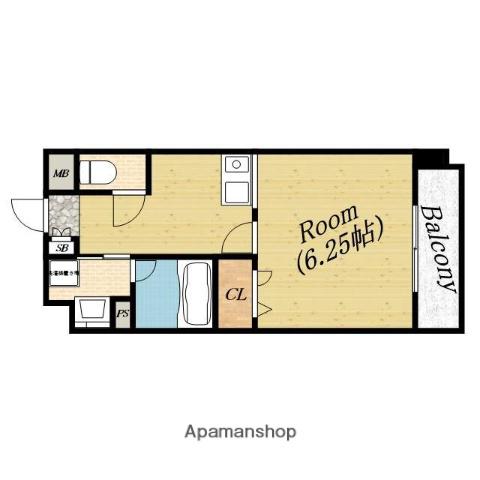 ジュネス関目高殿(1K/5階)の間取り写真
