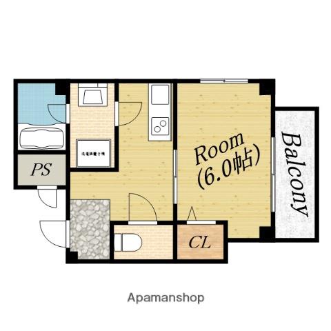 シャルム千林三番館(1K/1階)の間取り写真