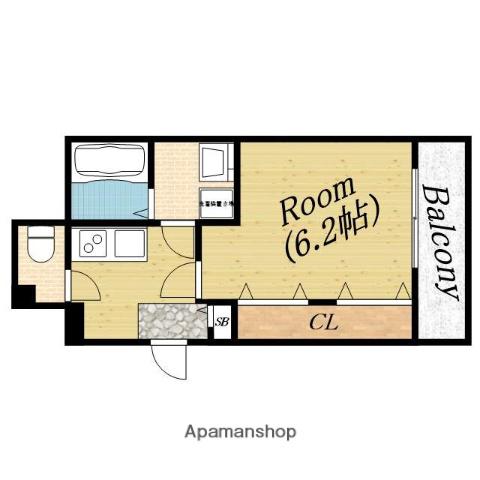 アレグリア千林(ワンルーム/1階)の間取り写真