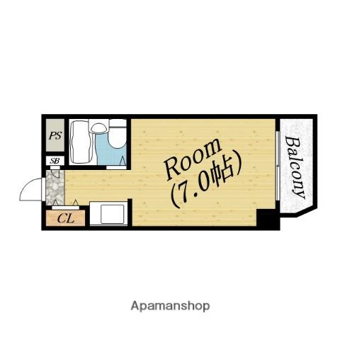 ジョーテラス関目(ワンルーム/2階)の間取り写真