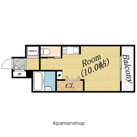 スギタパティオ60(ワンルーム/3階)の間取り写真