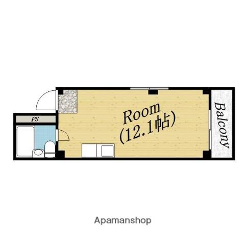 サンハイツ新森(ワンルーム/4階)の間取り写真
