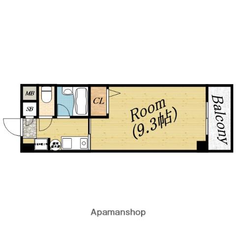 ギャレ グラン(1K/1階)の間取り写真