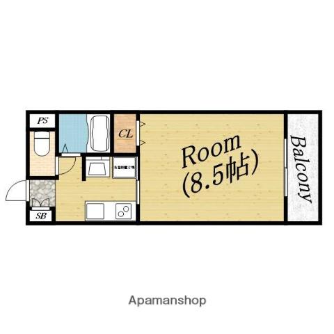 イルフィオーレ(1K/2階)の間取り写真