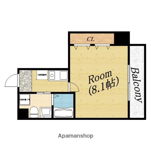 プラ・ディオ森小路セレニテ(1K/7階)の間取り写真