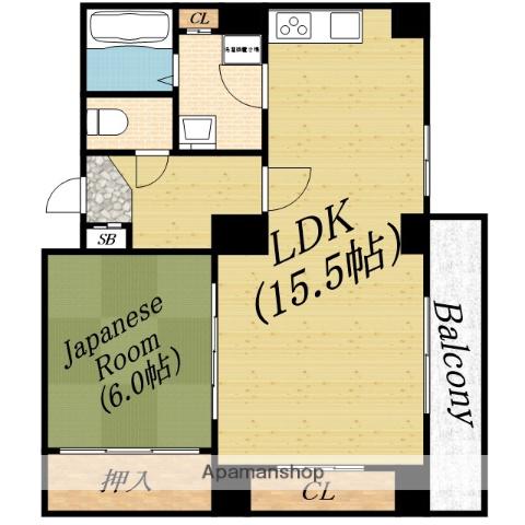 メゾン・ラ・フォーレ(1LDK/3階)の間取り写真