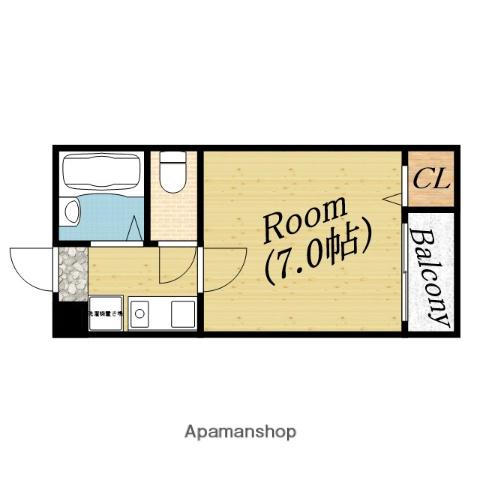 メゾンパルク(1K/4階)の間取り写真