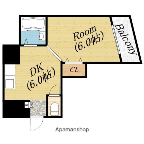 エクセーラ森小路(1DK/3階)の間取り写真