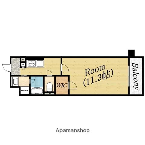 レジディア城北公園通(1K/4階)の間取り写真