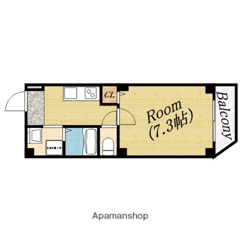 クレイン守口(1K/4階)の間取り写真