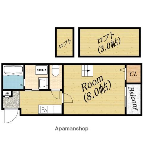 ココファイン千林(1K/3階)の間取り写真