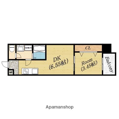 ETC太子橋今市(1DK/2階)の間取り写真