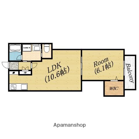 パーク中宮(1LDK/2階)の間取り写真