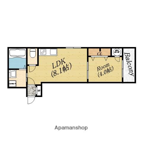 エフアセシアホーゲル(1LDK/2階)の間取り写真