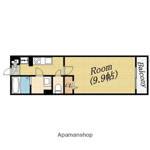 シャルマンドミール(1K/3階)の間取り写真