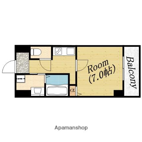 グランエクラ今市(1K/5階)の間取り写真