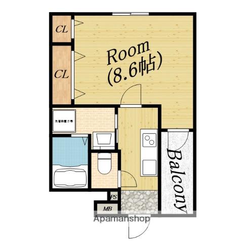 フジパレス千林大宮(1K/2階)の間取り写真