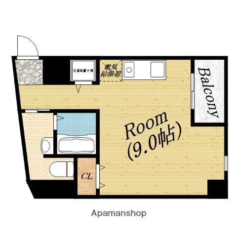 ガーディアンズパレス 高殿(ワンルーム/2階)の間取り写真