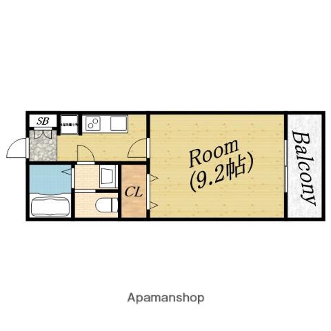 えすぺらんさ1241(ワンルーム/1階)の間取り写真