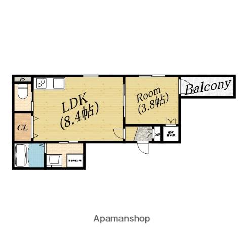 エフ アセシア アセラ(1LDK/2階)の間取り写真