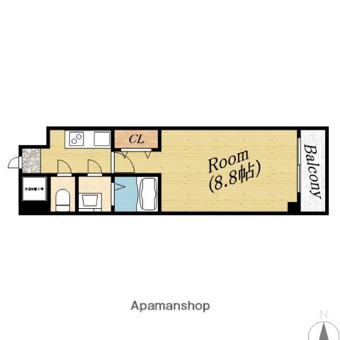 フルグランテ大宮(1K/3階)の間取り写真