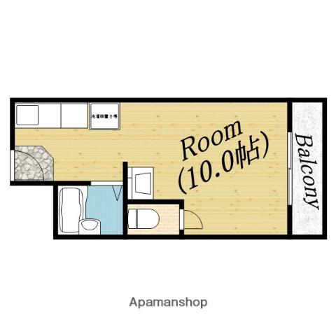 さくらビル(ワンルーム/4階)の間取り写真