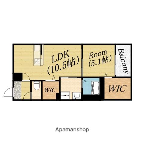 アリヴィアーレ(1LDK/3階)の間取り写真