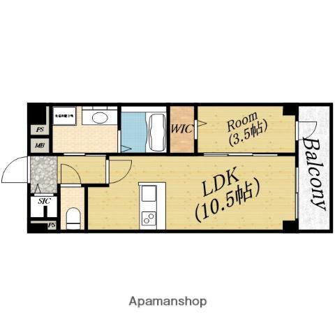 クレールフォレスタ(1LDK/4階)の間取り写真
