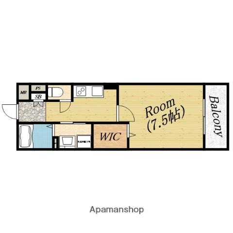 モンテリブロあさひ(1K/3階)の間取り写真