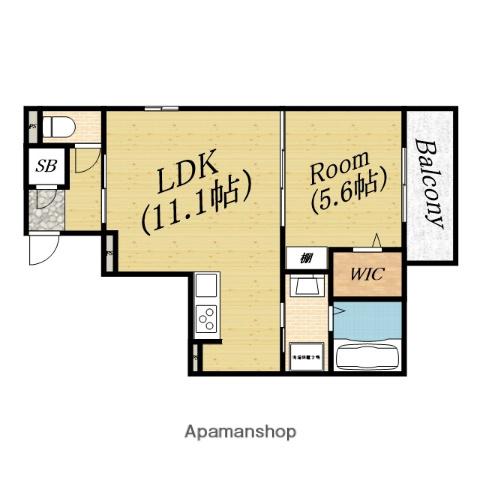 レジェンドコート大宮(1LDK/2階)の間取り写真