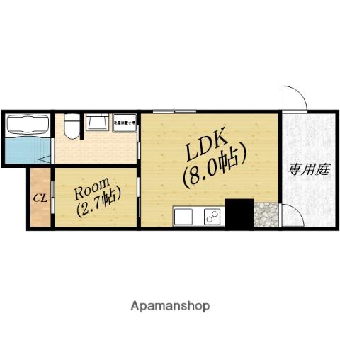 グラディート千林大宮(1LDK/1階)の間取り写真