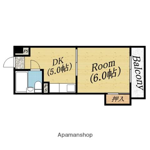 大一大宮マンション(1DK/3階)の間取り写真