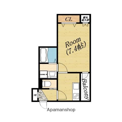 パシフィック千林(1K/1階)の間取り写真