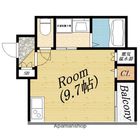 パシフィック千林(ワンルーム/2階)の間取り写真